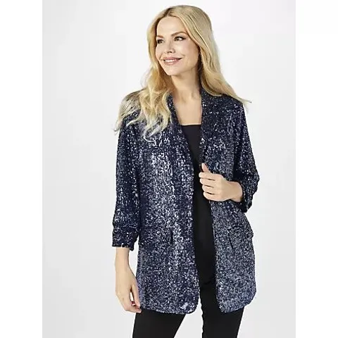 RUTH LANGSFORD SEQUIN BLAZER- SIZE 14