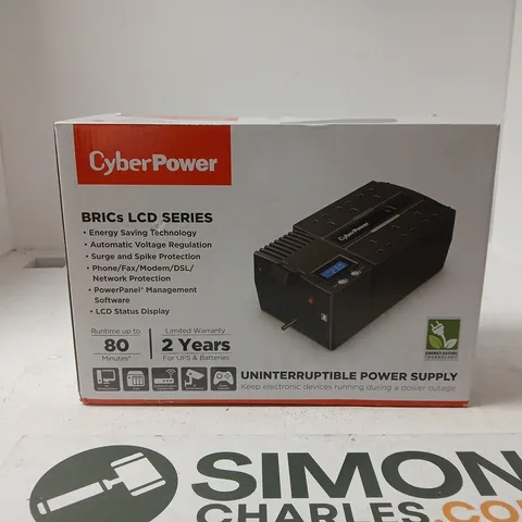 CYBERPOWER BRICS LCD SERIES UNINTERRUPTIBLE POWER SUPPLY (UPS) β BOXED