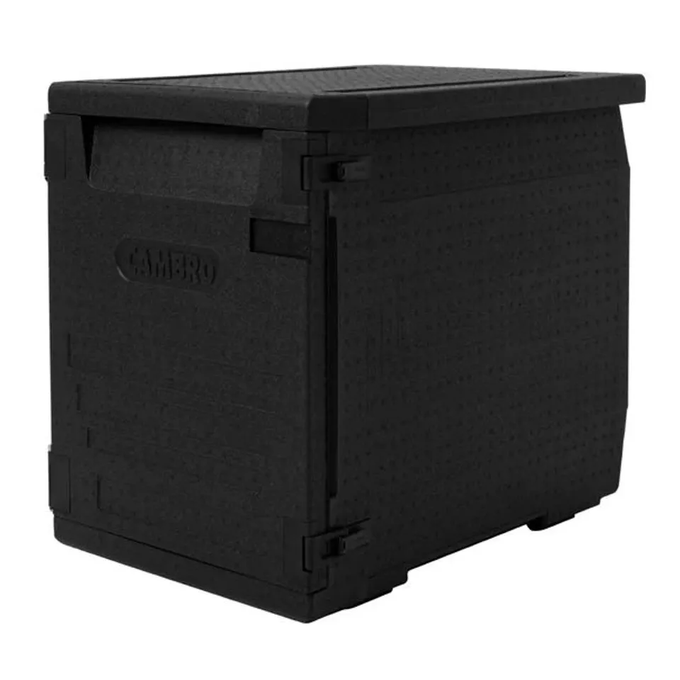 CAMBRO EPP FRONT LOADING NINE-RAIL INSULATED FOOD PAN CARRIER BLACK 126LTR