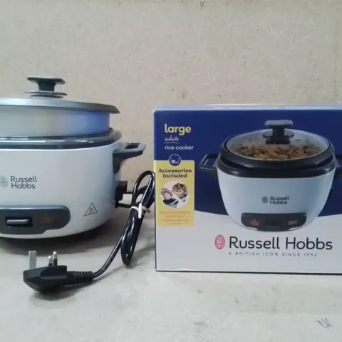 BOXED RUSSELL HOBBS LARGE RICE COOKER WHITE 