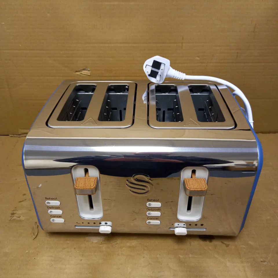 SWAN NORDIC 4 SLICE TOASTER BLUE
