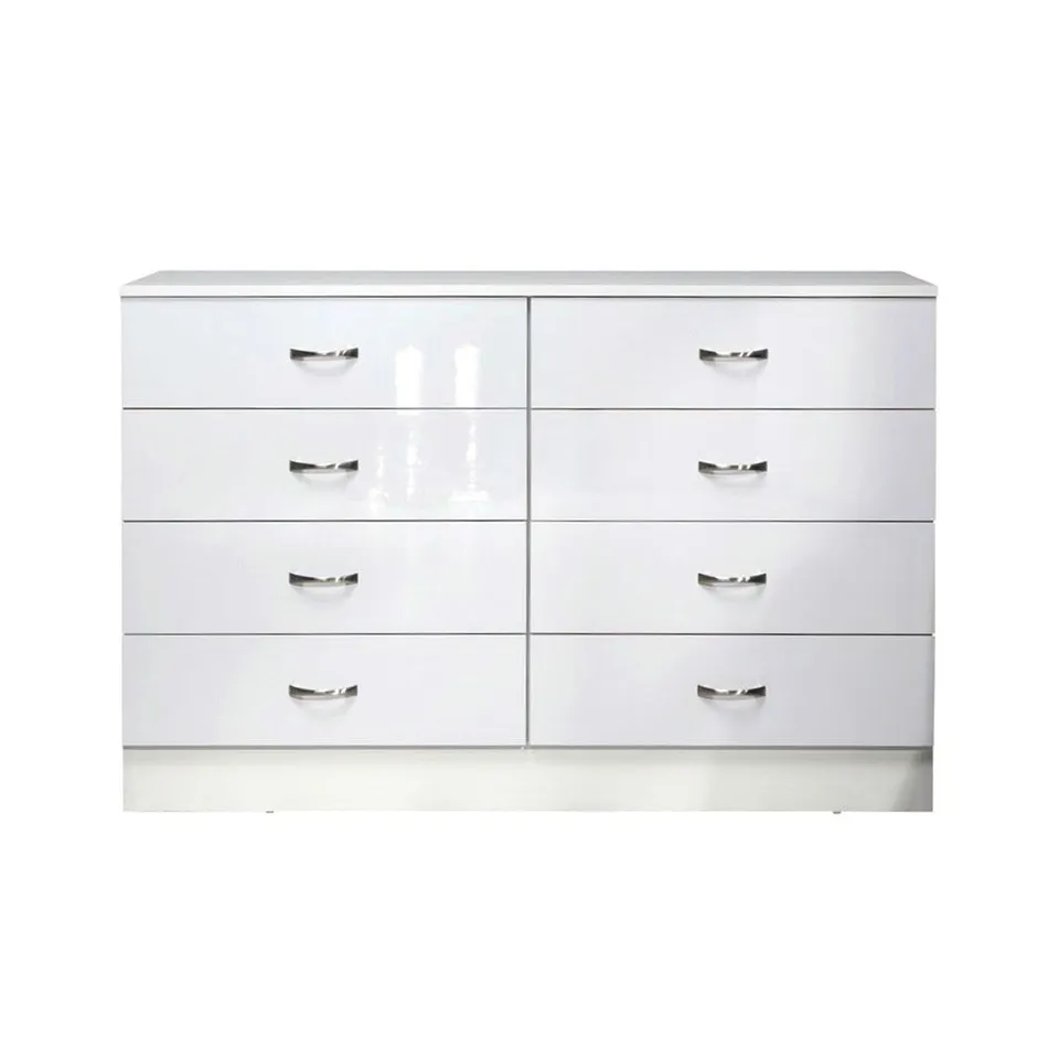 BOXED CHILTON 8 DRAWER CHEST COLOUR: CREAM ON OAK