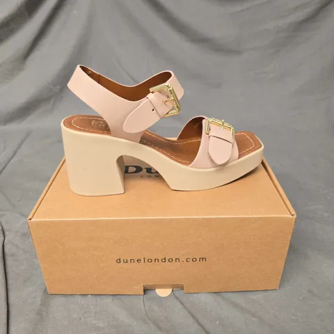 BOXED PAIR OF DUNE LONDON JENIES PLATFORM HEEL SHOES - 6