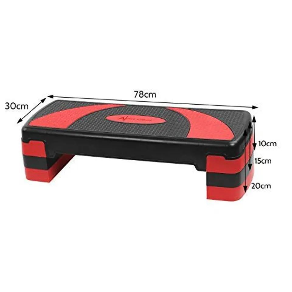 BOXED ACTIVE FOREVER STEPPERS FOR EXERCISE 3 LEVELS - BLACK/RED