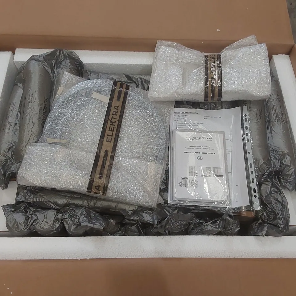 BOXED ELEKTRA WHITE BARLUME 2 GROUP COMMERCIAL COFFEE MACHINE