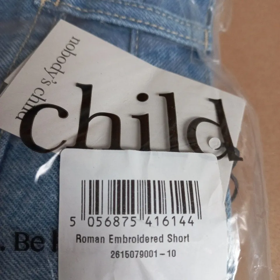 NOBODY'S CHILD DENIM SHORTS – ROMAN EMBROIDERED SHORT (KIDS) SIZE 10