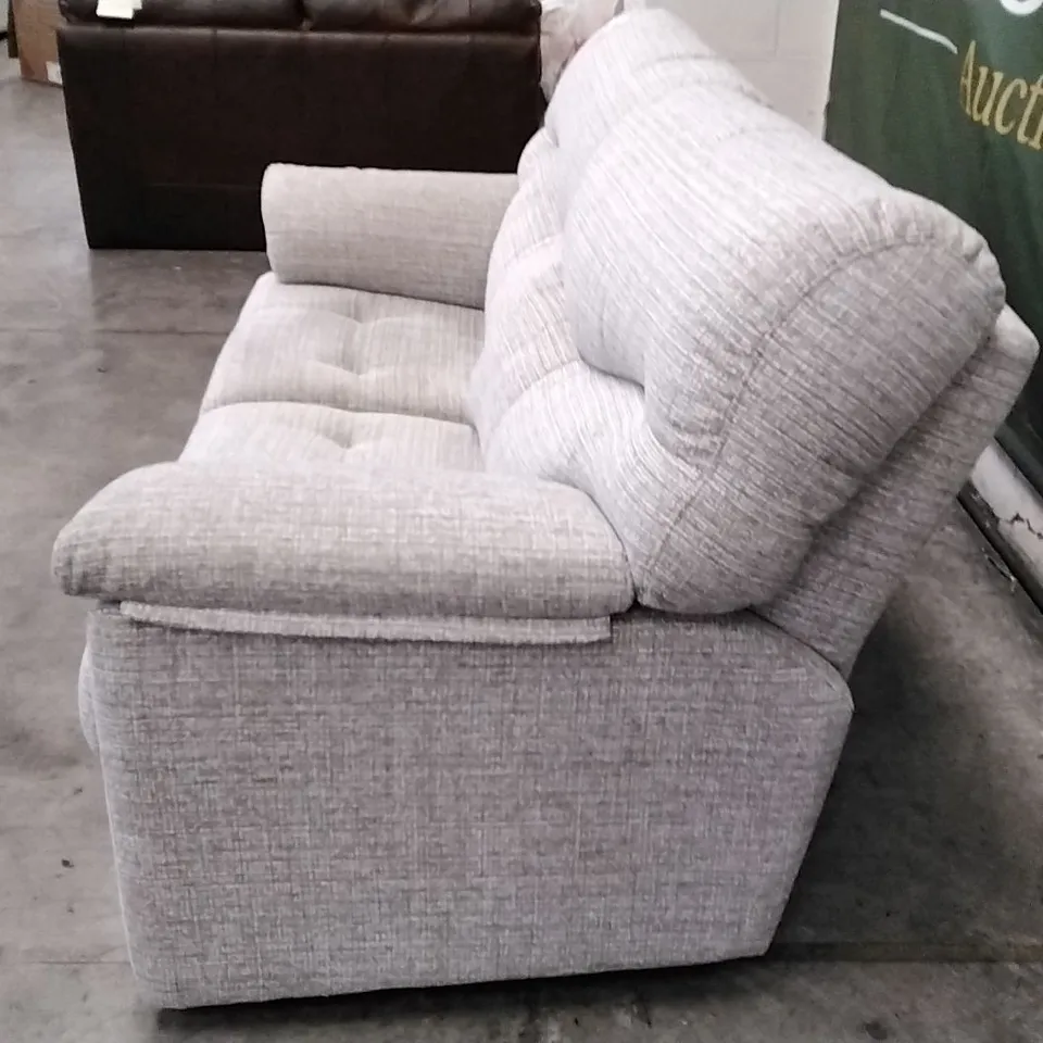 QUALITY BRITISH DESIGNER G PLAN MANUFACTURED STRATFORD 2 SEATER - LOOM SHALE FABRIC 