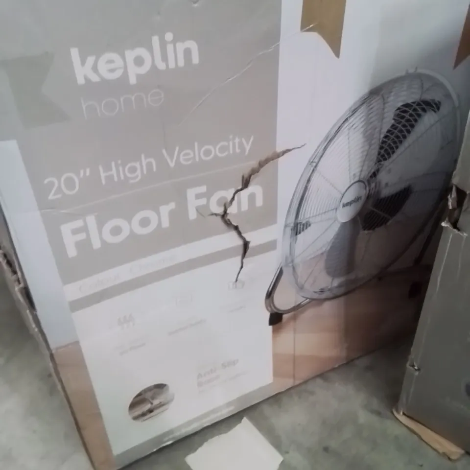 BOXED KEPLIN 20" FLOOR FAN CHROME