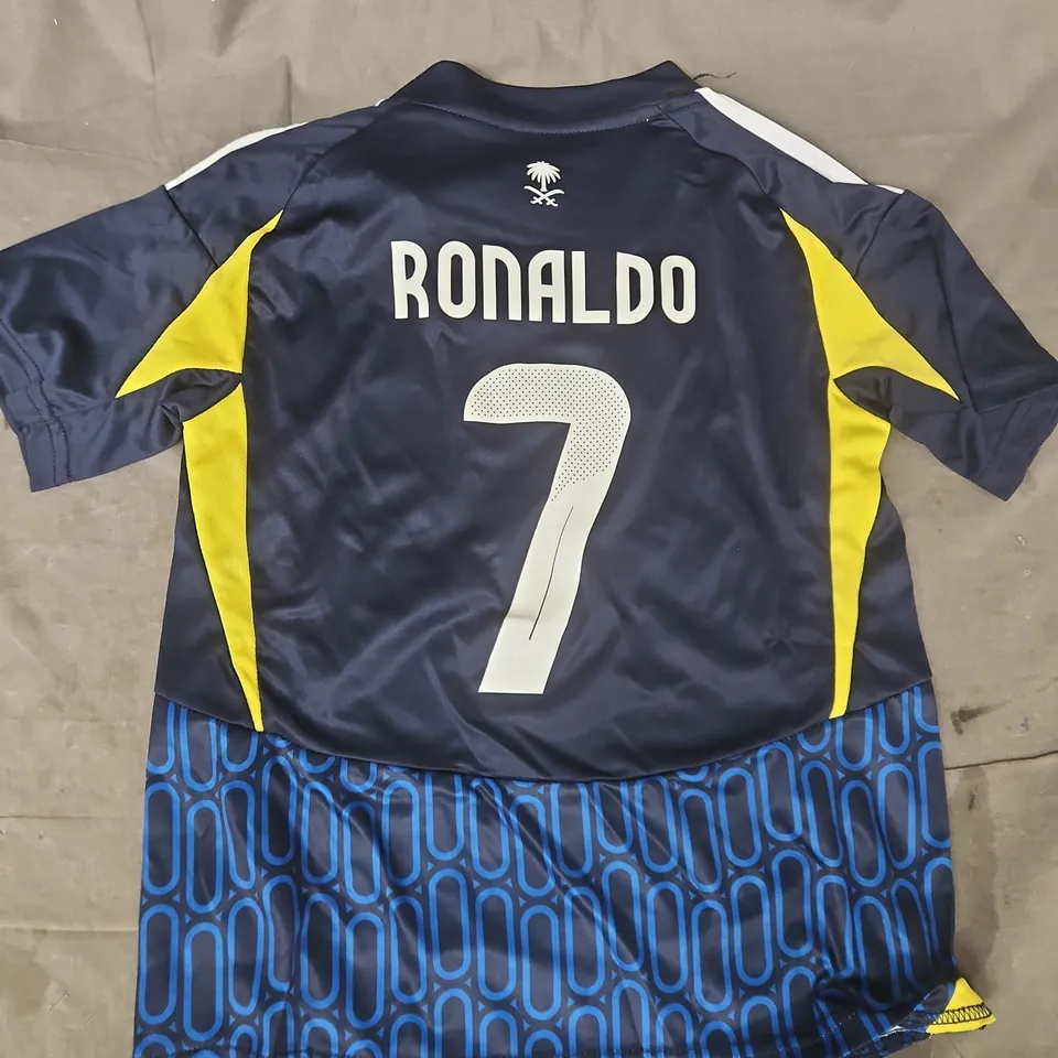 ADIDAS KID'S AL NASSR FC 2024-2025 AWAY FOOTBALL JERSEY SIZE 22 - RONALDO NUMBER 7