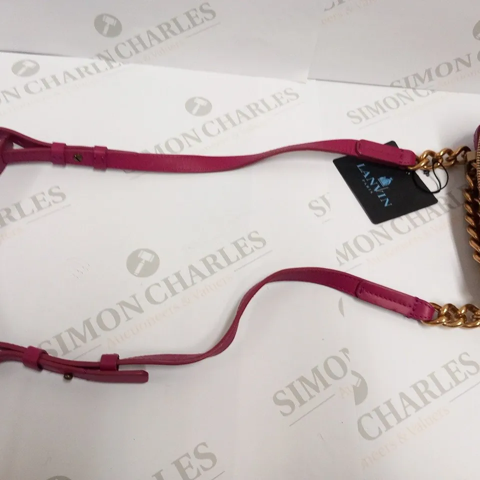 LANVIN PARIS PADAM CHAIN ZIP BAG IN SNAKE 