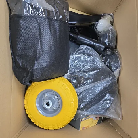 APPROXIMATELY 15 ASSORTED VEHICLE PARTS/ACCESSORIES TO INCLUDE RUBBER WHEEL, SMARTPHONE HOLDER, SCENTED WOOD BLOCK ETC 