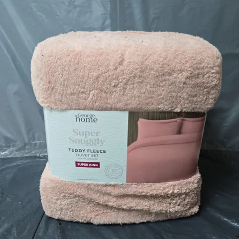 SUPER SNUGGLY TEDDY FLEECE DUVET SET - SUPER KING