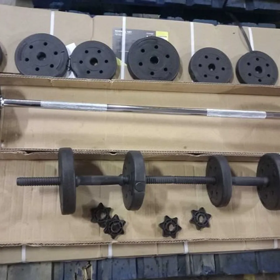 PALLET OF APPROXIMATELY FIFTEEN BRAND NEW BOXED ACTIVE BARBELL SETS 