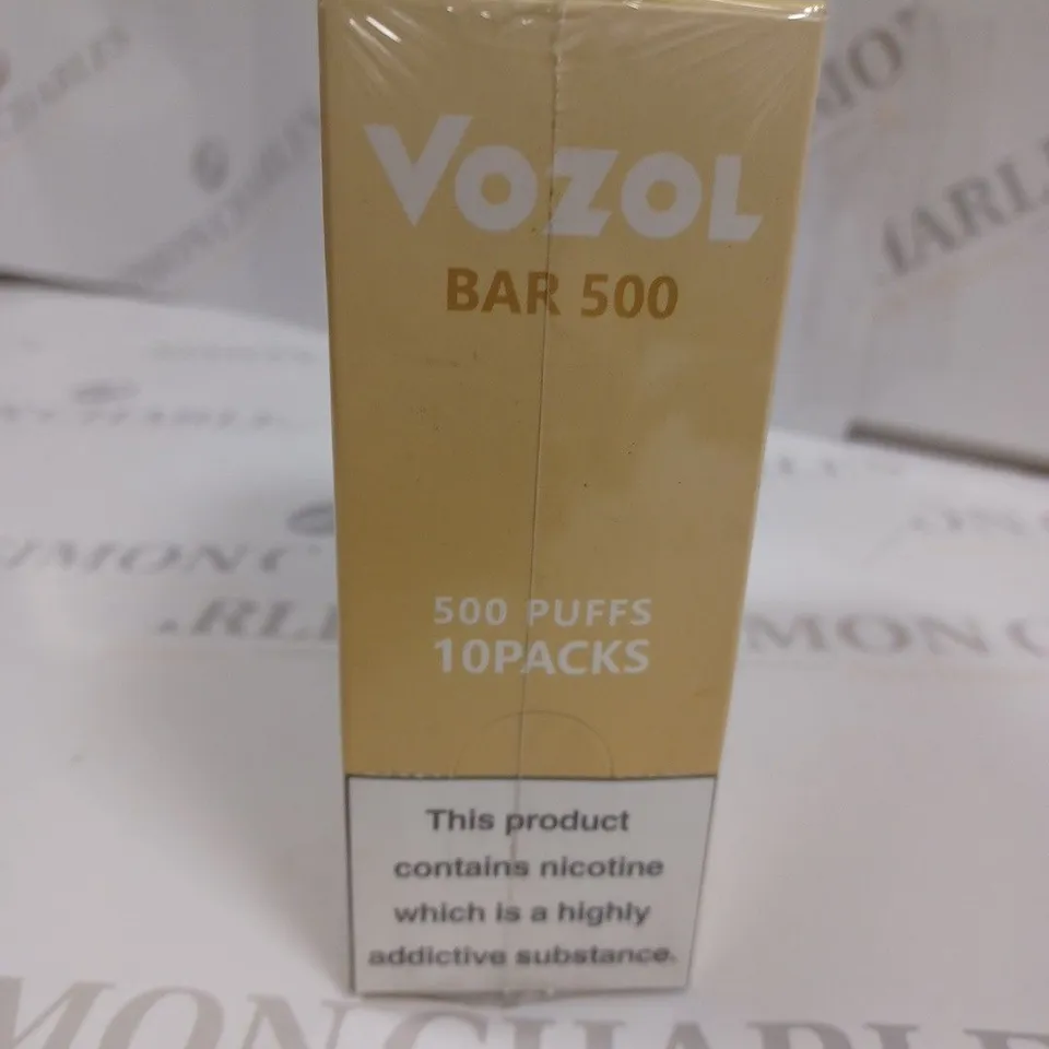 SEALED 10-PACK OF VOZOL BARR 500 E-CIGARETTES - PINEAPPLE ICE