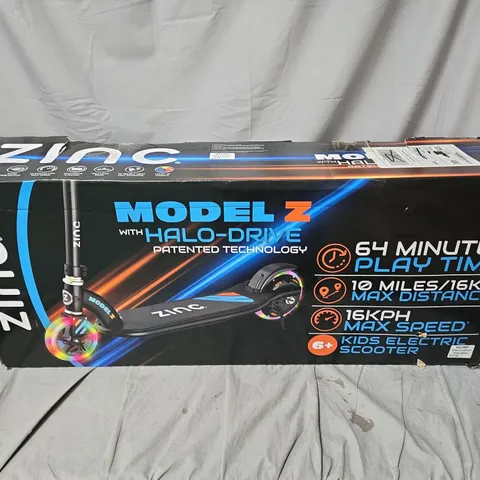 BOXED ZINC MODEL Z KIDS ELECTRIC SCOOTER - BLACK 