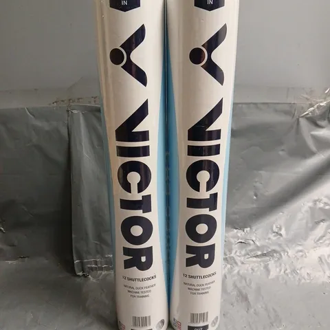 LOT OF 2 VICTOR 12-PACKS OF SHUTTLECOCKS