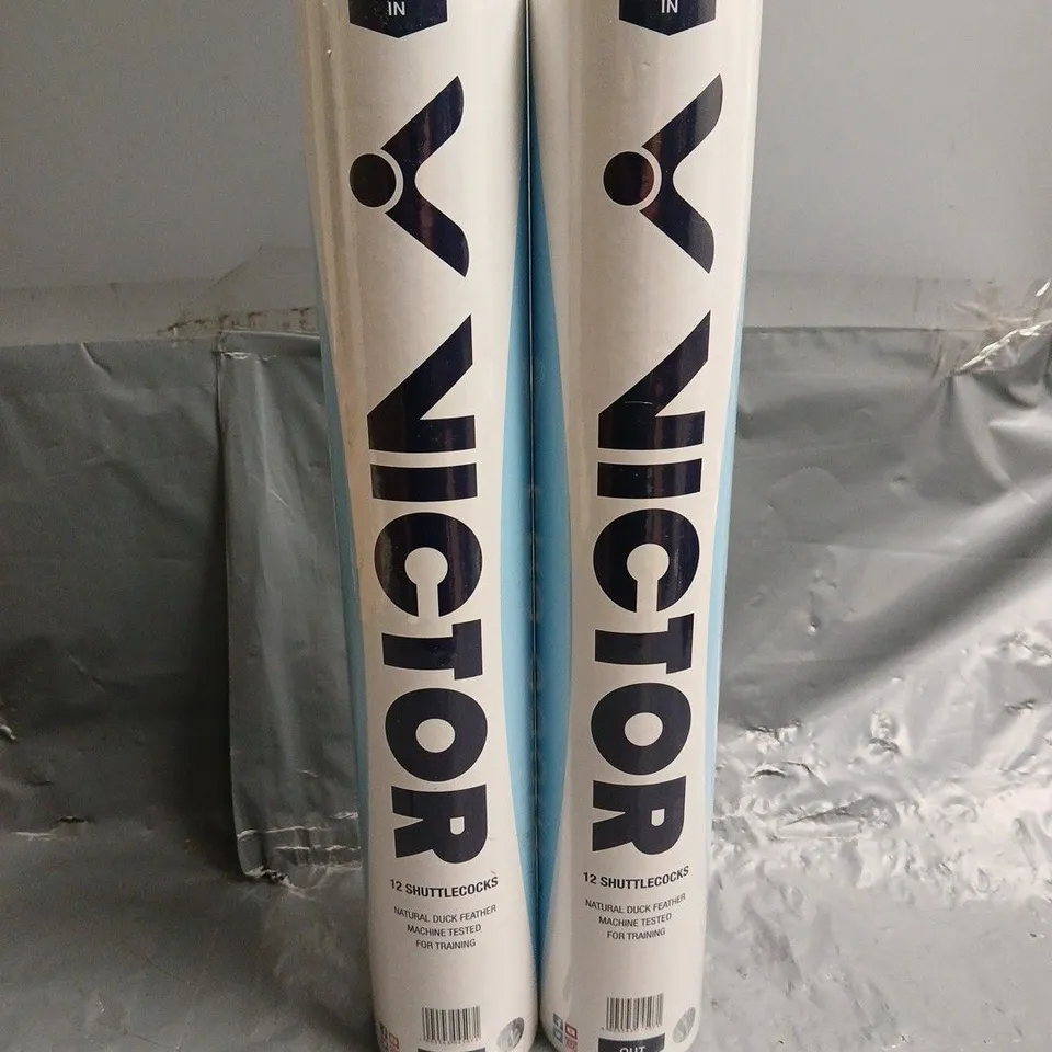 LOT OF 2 VICTOR 12-PACKS OF SHUTTLECOCKS