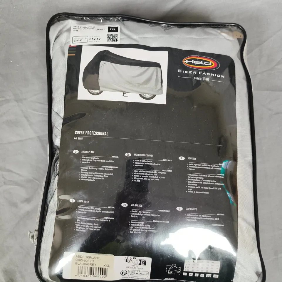 FUNDA MOTO MOTORCYCLE COVER – BLACK/GREY, XXL