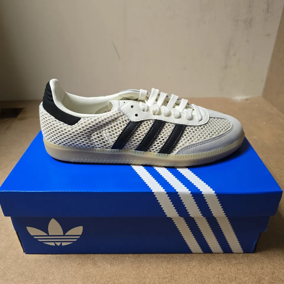 ADIDAS SAMBA OG W SNEAKERS – WHITE/CREAM MESH, UK 7.5