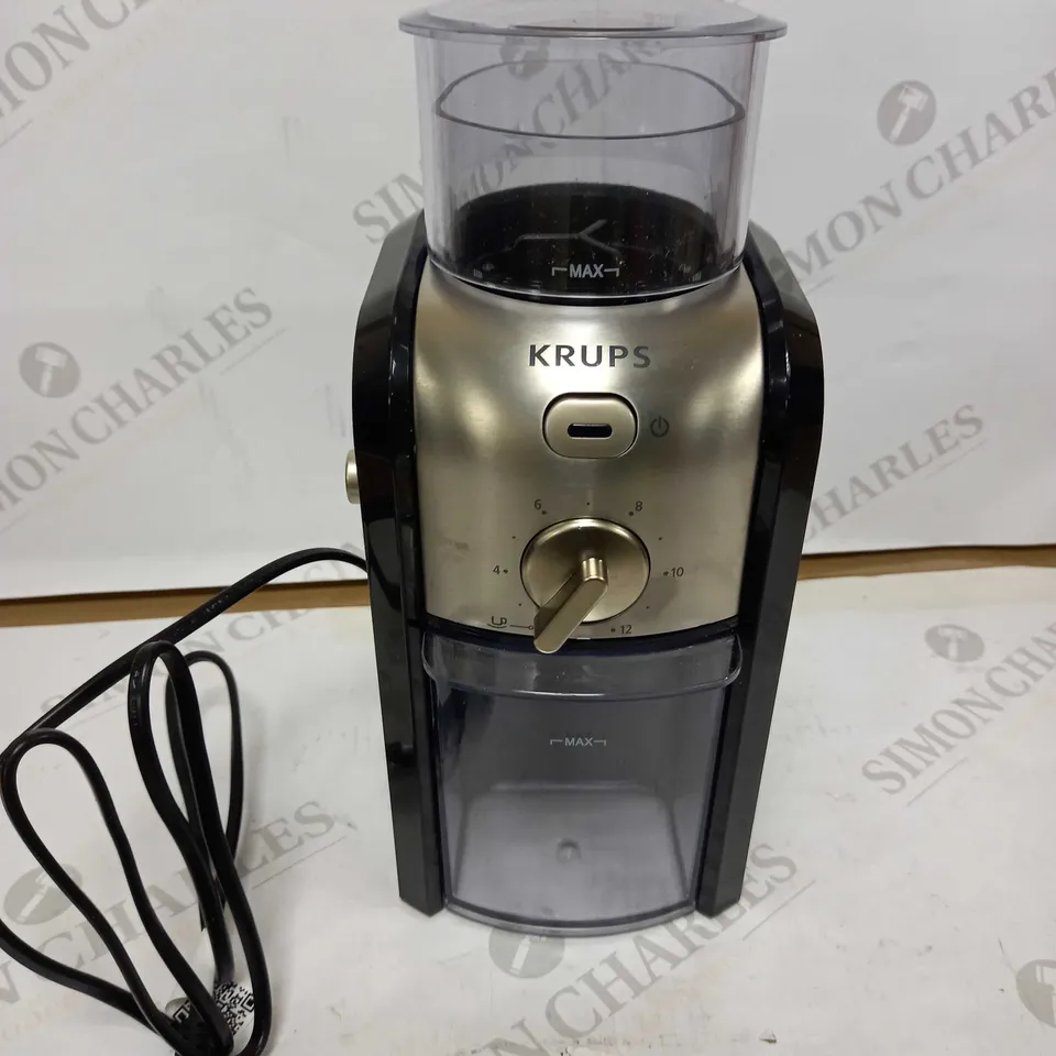 KRUPS GVX231 EXPERT BURR GRINDER FOR COFFEE BEANS