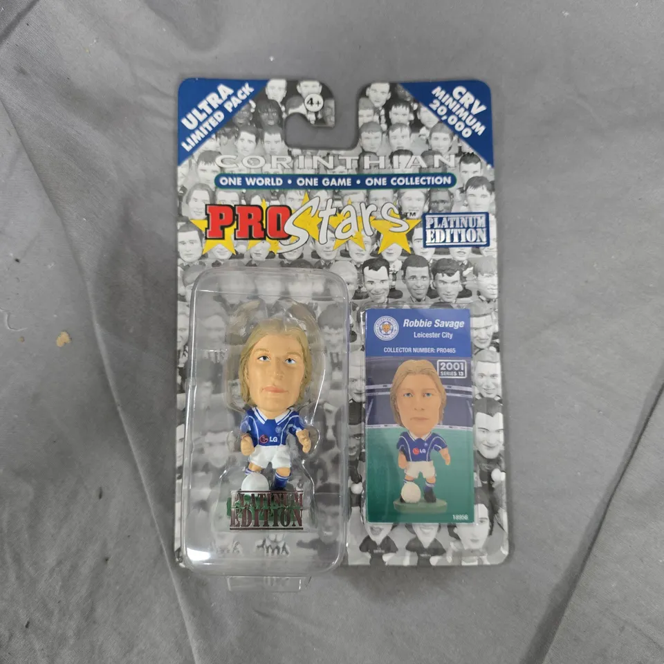 8 SEALED CORINTHIAN PROSTARS COLLECTABLE FIGURINES TO INCLUDE THOMAS RADZINSKI COLLECTORS EDITION, BUBBY CHARLTON LIMITED EDITION, JIMMY FLOYD HASSELBANK PLATINUM EDITION, ETC