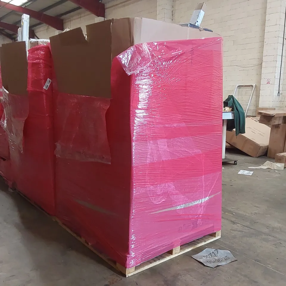 PALLET OF ASSORTED ITEMS INCLUDING: FHD 24" MONITOR, LED MEDICINE CABINET, STAIR STEPPER, AIRCOOLER, REVERSE OSMOSIS WATER FILTRATION SYSTEM ECT