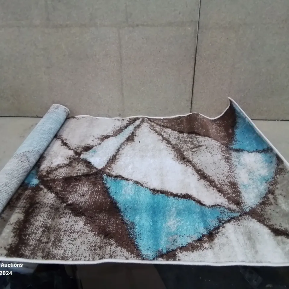 BRAND NEW PACO HOME BROWN METRO 164 RUG 80CM X 150CM 
