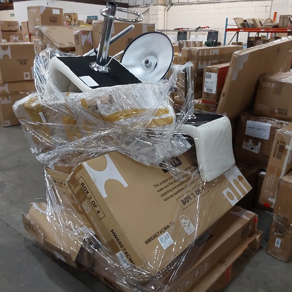 PALLET OF ASSORTED FURNITURE PARTS/CONSUMER PRODUCTS 