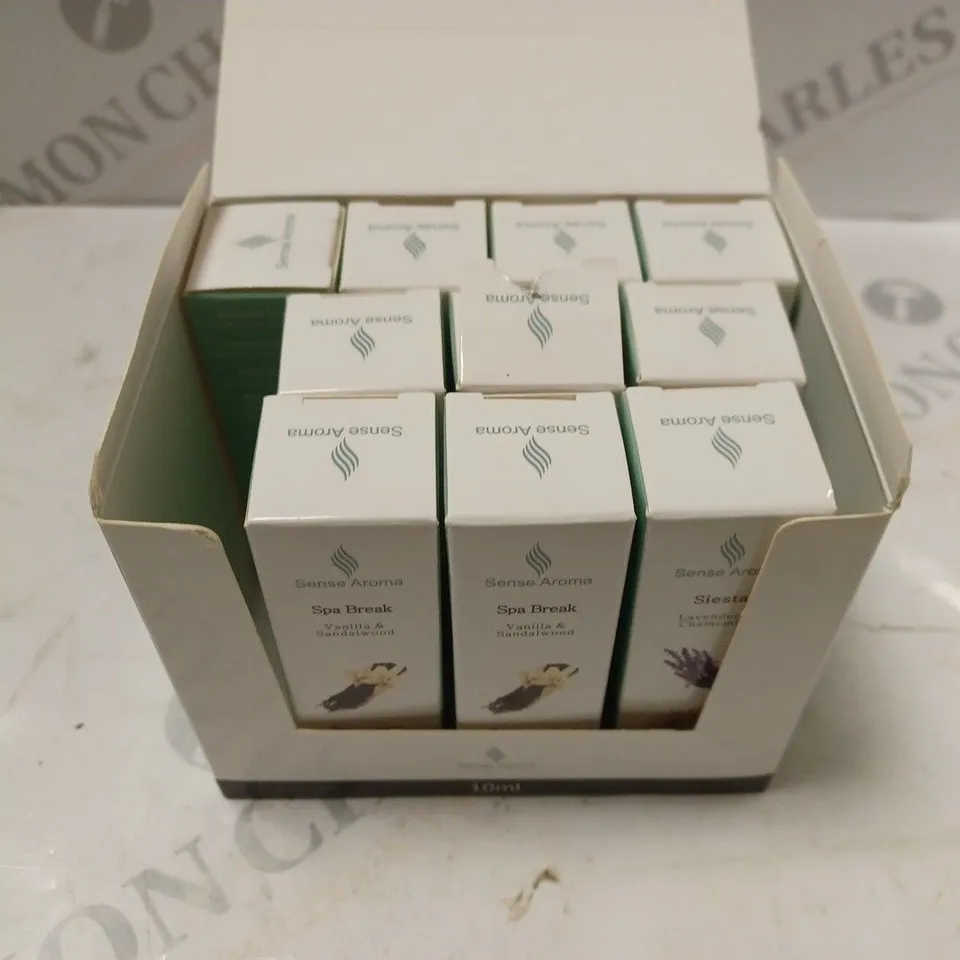 BOXED SENSE AROMA SPA BREAK BOOST 10ml PREMIUM AROMA OILS ( 10 x 10ml)