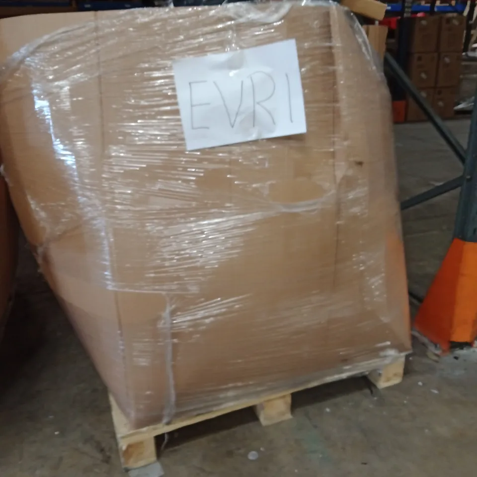 PALLET OF ASSORTED ITEMS TO INCLUDE; ARTIFICIAL FLOWER,COAT. HANGERS, ARTIFICIAL TREE,BABY NAPPIES,ETC