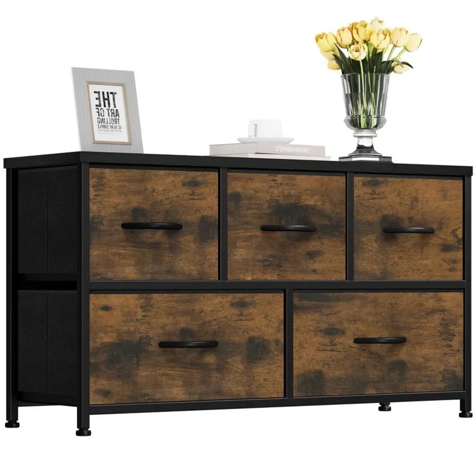 BOXED BOROUGH WHARF 5 DRAWER 100CM W DRESSER