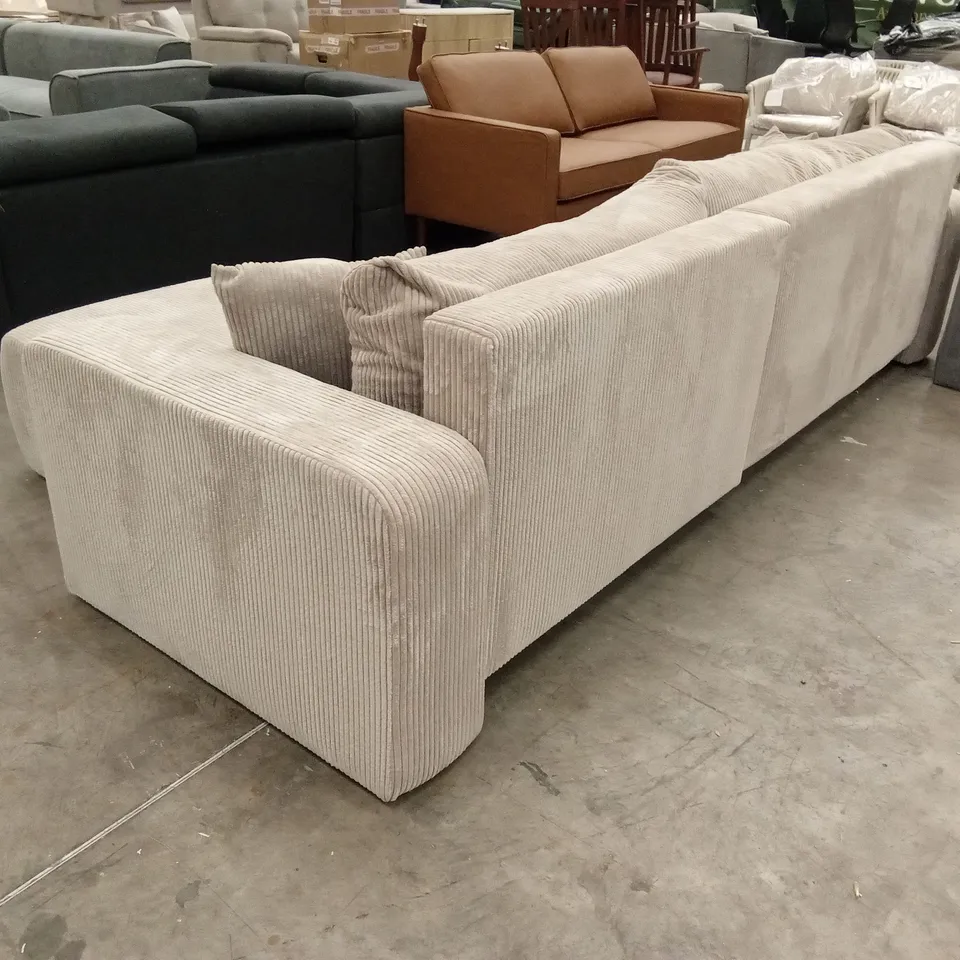 PIANO MAXI RIBBED CORDUROY CORNER SOFA BED