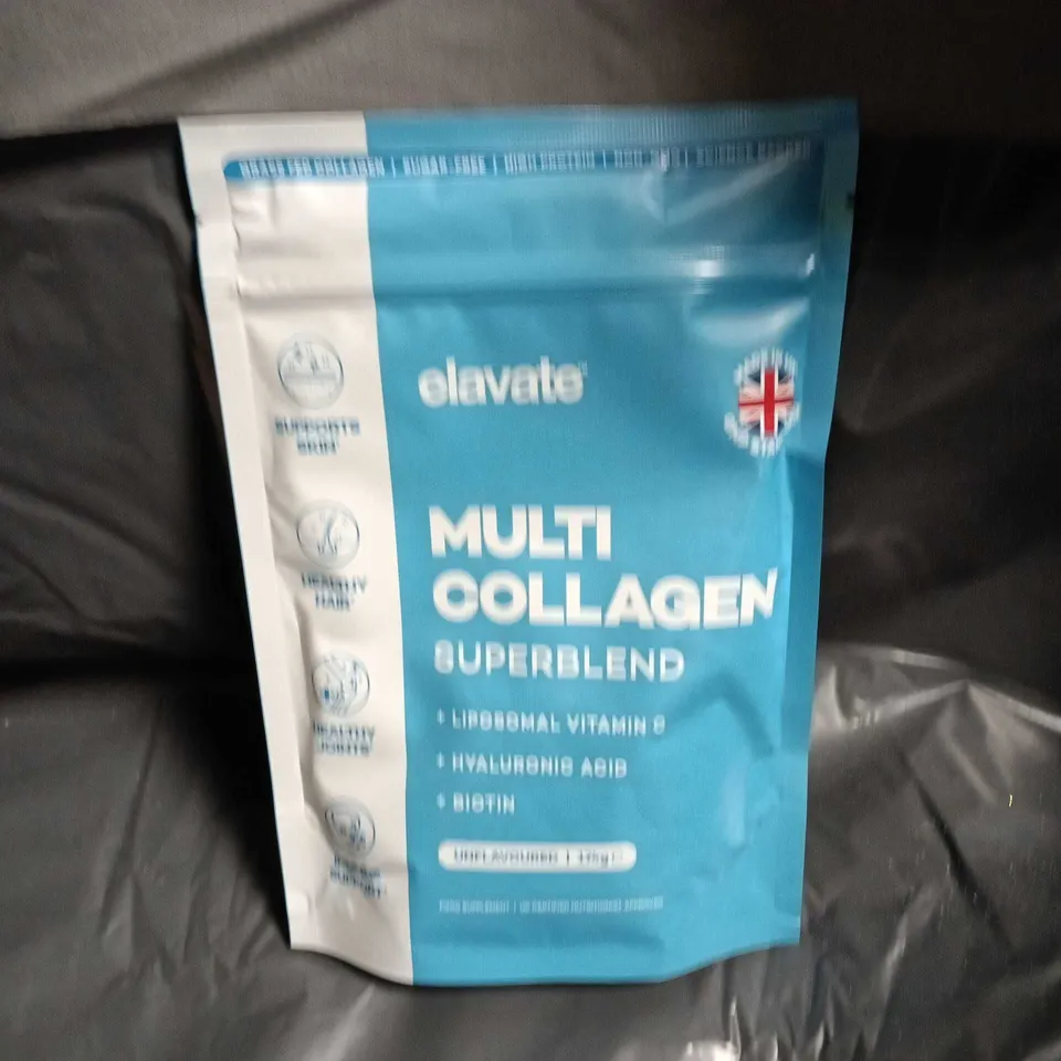 2 X ELAVATE MULTI COLLAGEN SUPERBLEND – LIPOSOMAL VITAMIN B, HYALURONIC ACID & BIOTIN (POWDER) - UNFLAVOURED 174G 