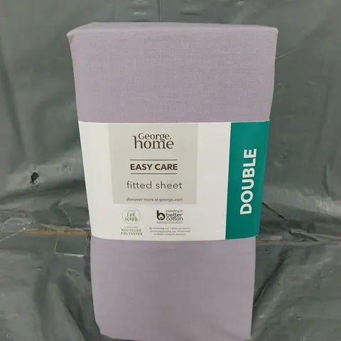 APPROXIMATELY 25 ASSORTED HOME EASY CARE FITTED SHEETS IN LIGHT PURPLE - DOUBLE