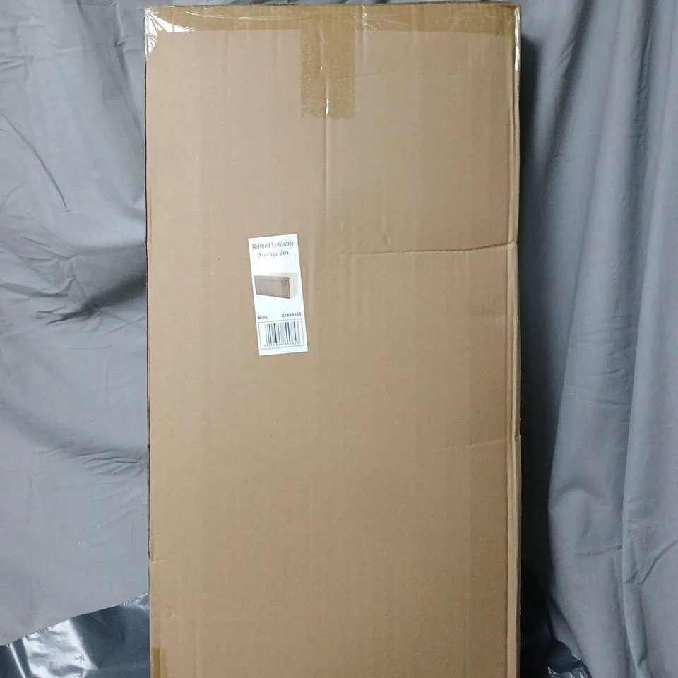 BOXED RIBBED FOLDABLE STORAGE BOX 