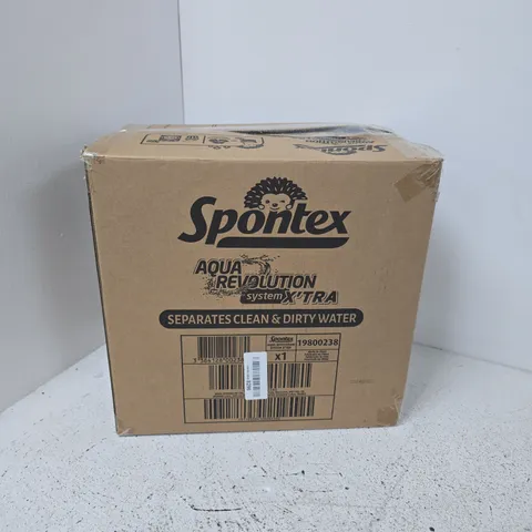 BOXED SPONTEX AQUA REVOLUTION SYSTEM X'TRA FLOOR MOP AND BUCKET SET
