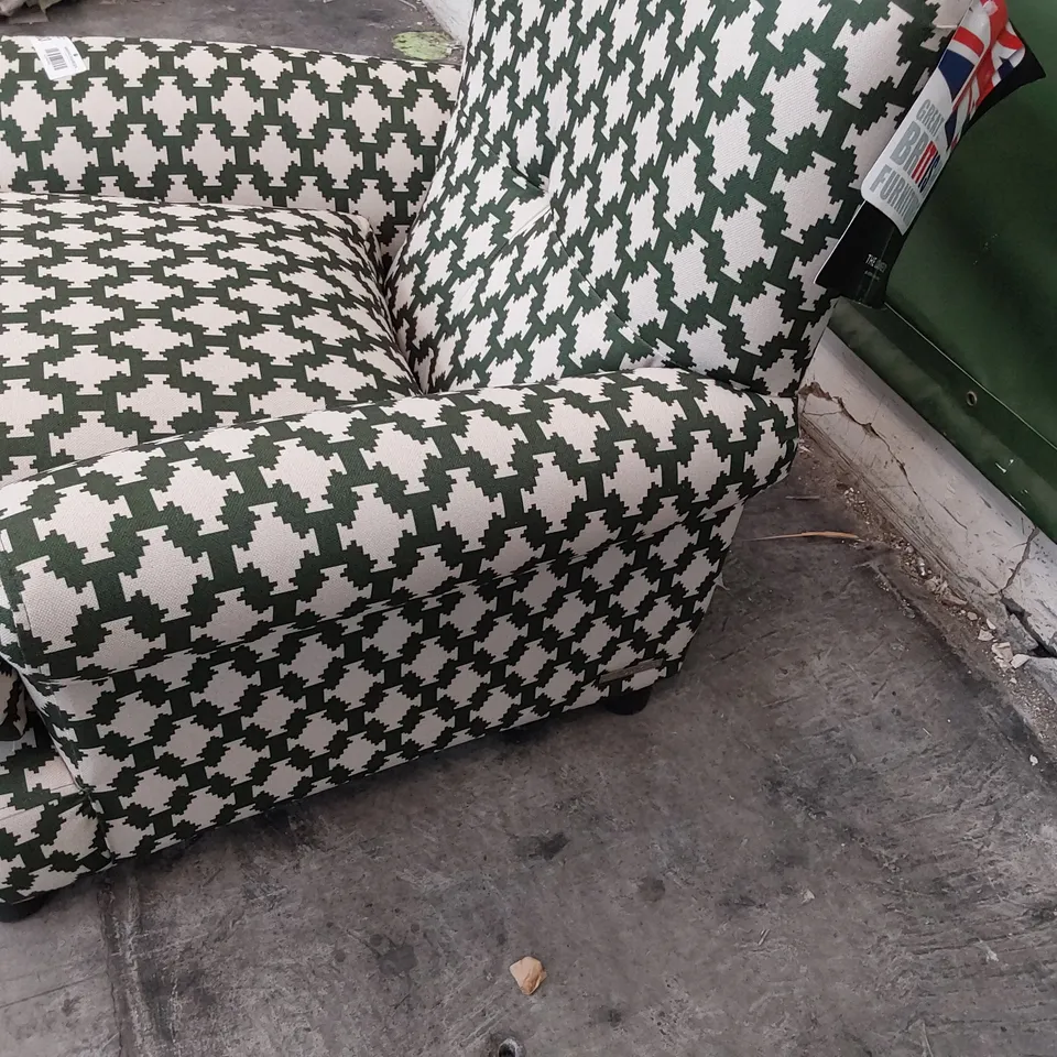 QUALITY BRITISH DESIGNER LOUNGE Co JOSHUA CHAIR WOODLAND MOSS FABRIC 