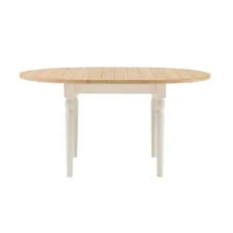 BOXED GALLERY DIRECT ETON WHITE ROUND EXTENDING DINING TABLE (1 BOX)