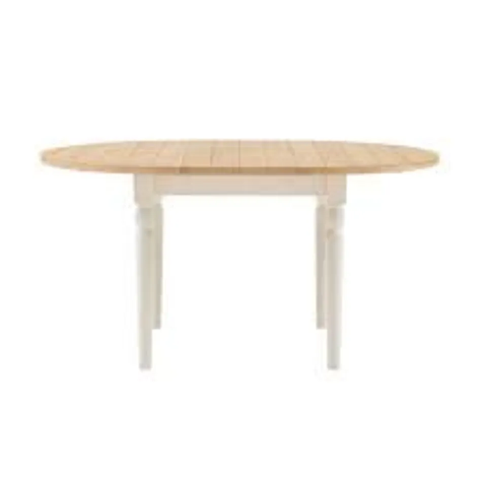 BOXED GALLERY DIRECT ETON WHITE ROUND EXTENDING DINING TABLE (1 BOX) RRP £719