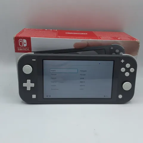 BOXED NINTENDO SWITCH CONSOLE LITE IN SLATE GREY 