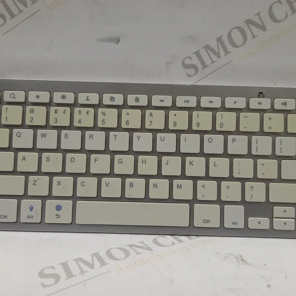 BLUETOOTH WIRELESS WHITE ALUMINUM ALLOY KEYBOARD BK3001BA 