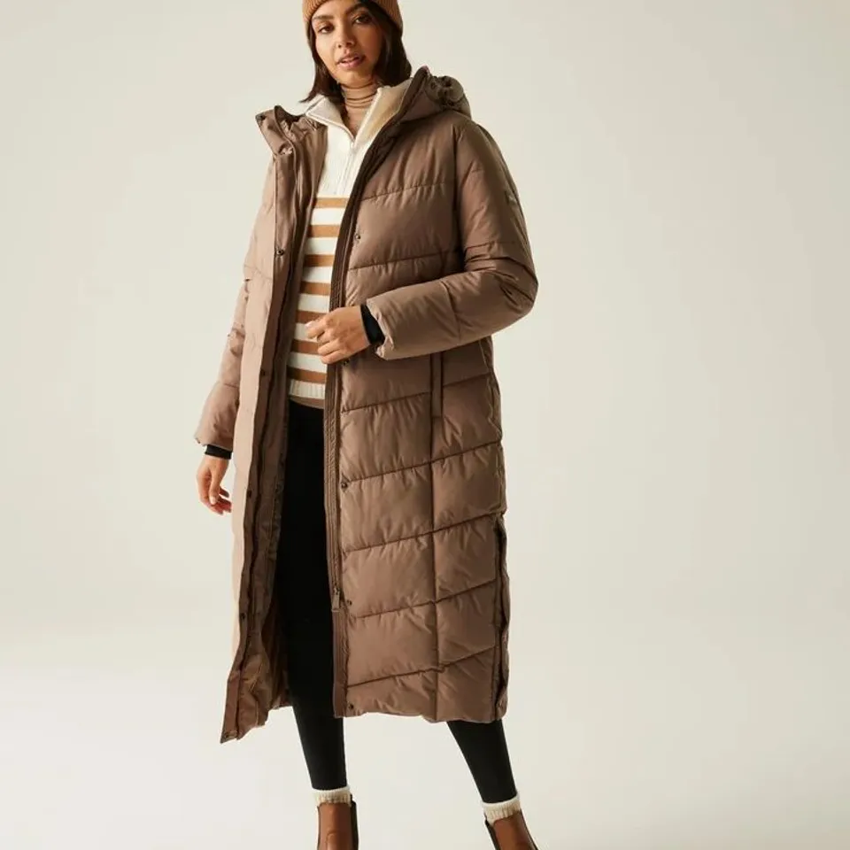 REGATTA WOMEN'S ELORIA QUILTED COAT | MOCHA UK 18