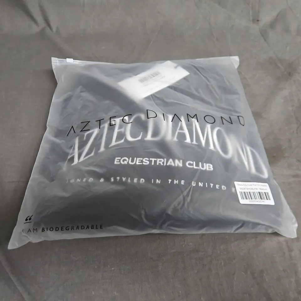 AZTEC DIAMOND EQUESTRIAN CLUB BLACK PULL-ON HOODIE – MEDIUM