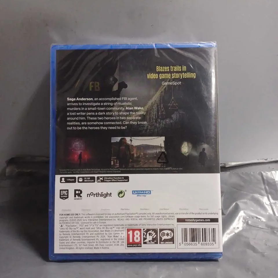 SEALED PLAYSTATION 5 ALAN WAKE II - DELUXE EDITION