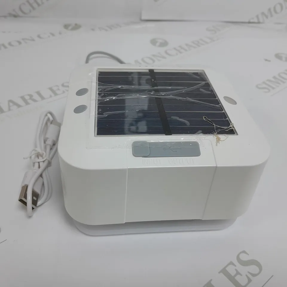 AURAGLOW WHITE USB & SOLAR RECHARGEABLE STRING LIGHTS