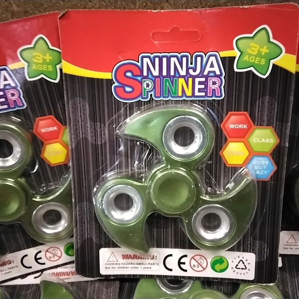 BOX CONTAINING APPROXIMATELY 48 BOXED AND SEALED NINJA FIDGET SPINNERS -GREEN-