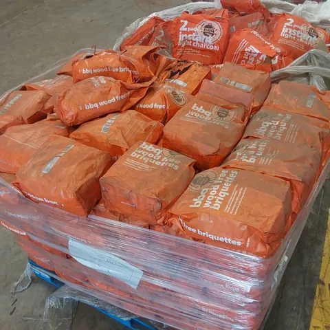 PALLET CONTAINING A LARGE QUANTITY OF CHARCOAL BRIQUETTE BAGS 