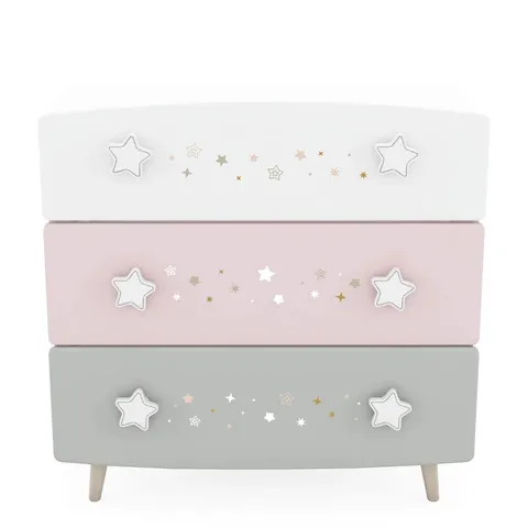 BOXED VANDALIA 3 DRAWER DRESSER (2 BOXES)