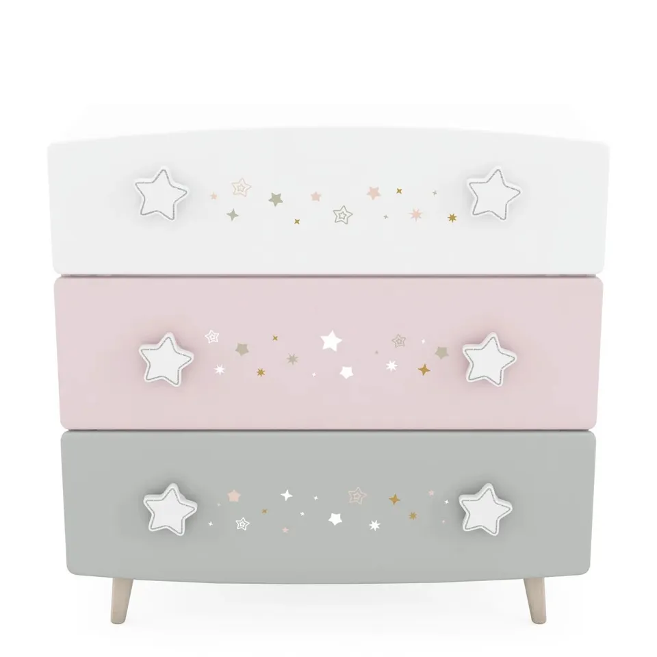 BOXED VANDALIA 3 DRAWER DRESSER (2 BOXES)