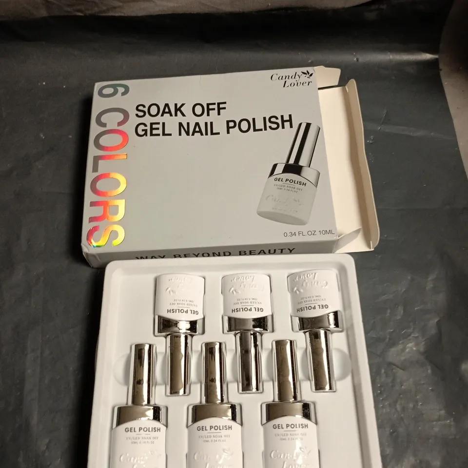 CANDY LOVER SOAK OFF GEL NAIL POLISH KIT – 6 COLOURS